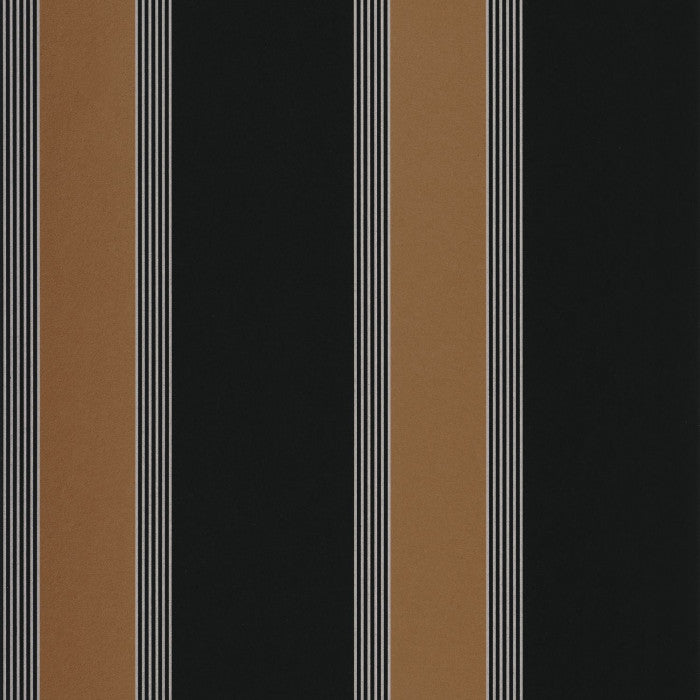 Auteuil Stripe - Black - Wallpaper Trader