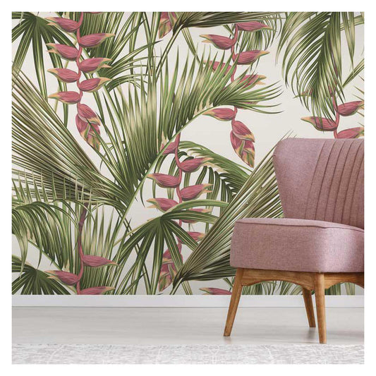 Aloha Vintage Tropical Palm - Wallpaper Trader