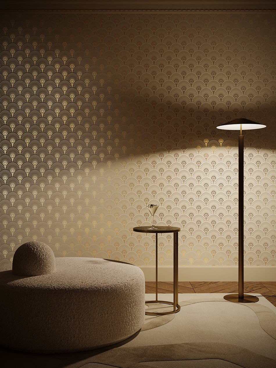 Deco Martini - Gold - Wallpaper Trader