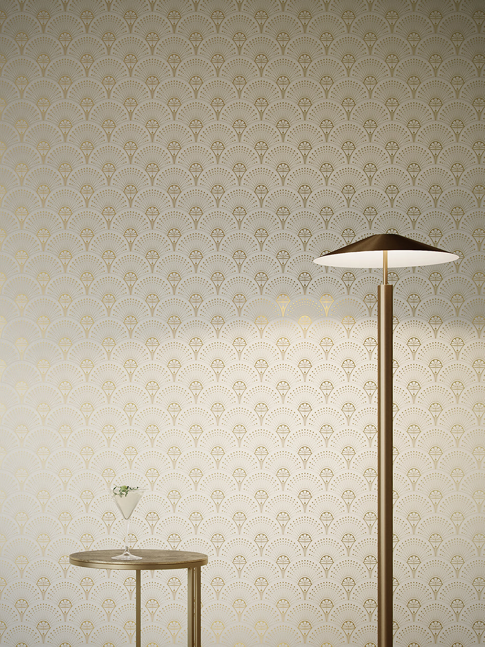 Deco Martini - Gold - Wallpaper Trader