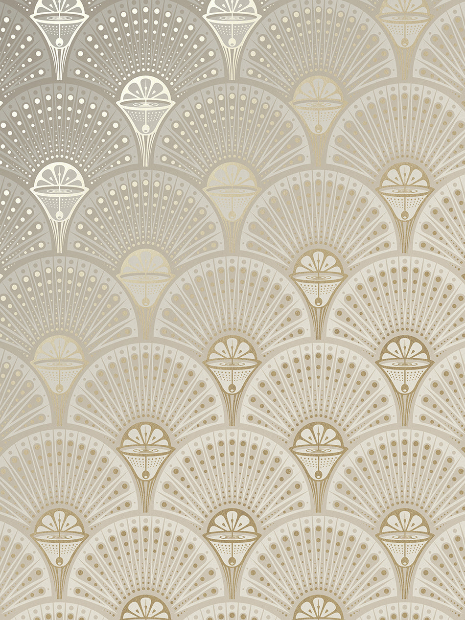 Deco Martini - Gold - Wallpaper Trader