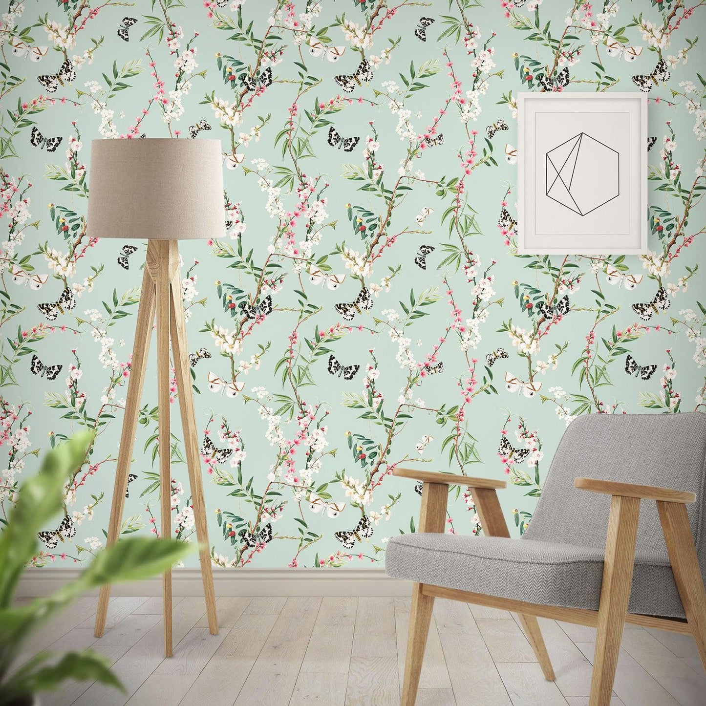 Enchanted Butterfly - Green - Wallpaper Trader