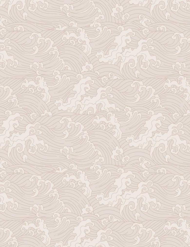 Japanese Wave - Pastel Pink - Wallpaper Trader