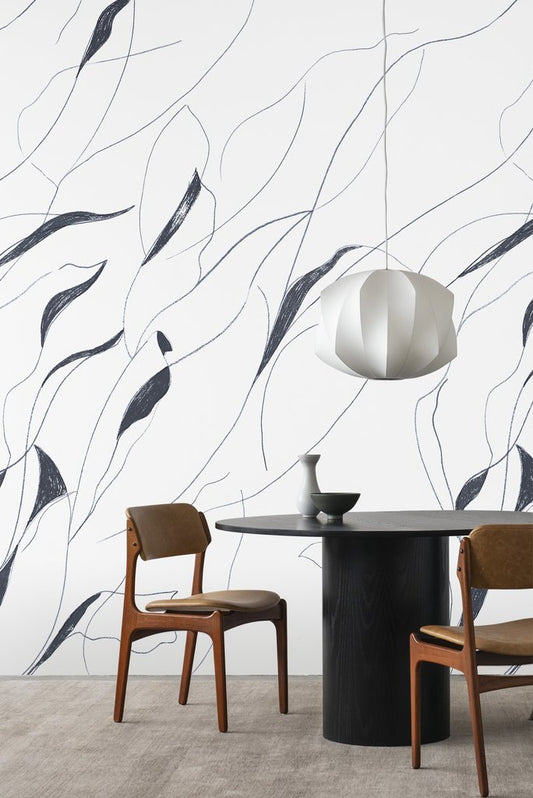 Vine - Charcoal - Wallpaper Trader