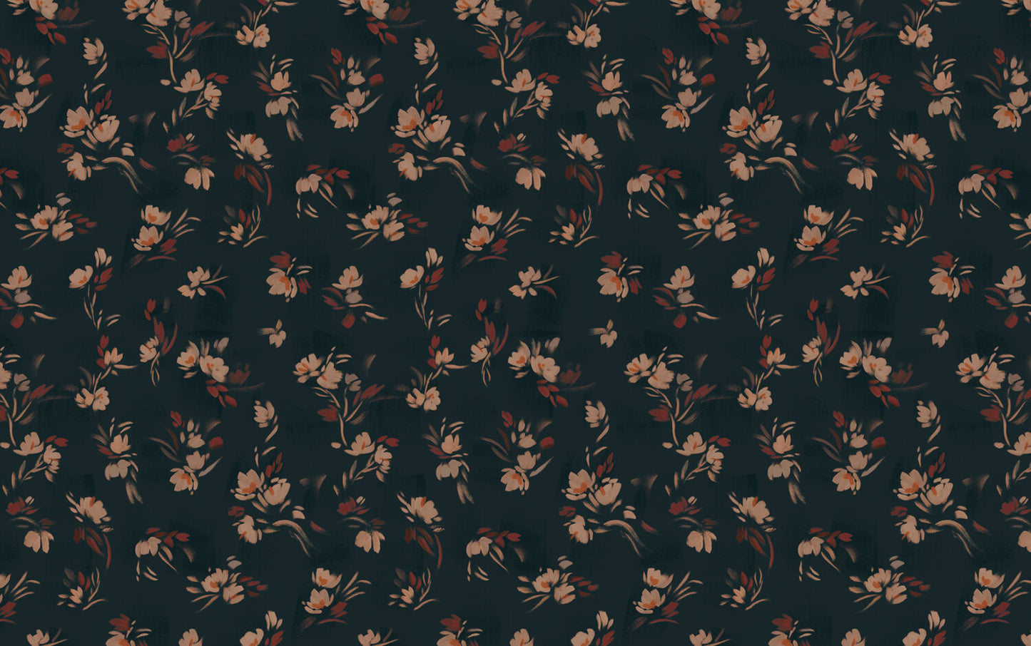 Floating Slowly - Dark Blue and Apricot - Wallpaper Trader