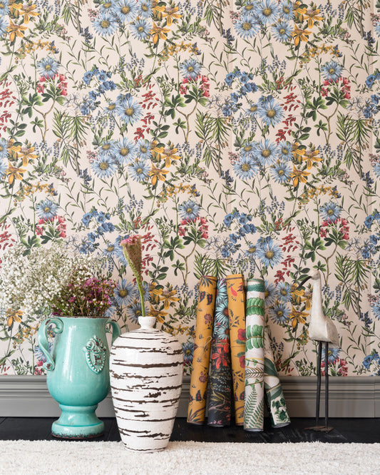 Summerish - Taupe - Wallpaper Trader