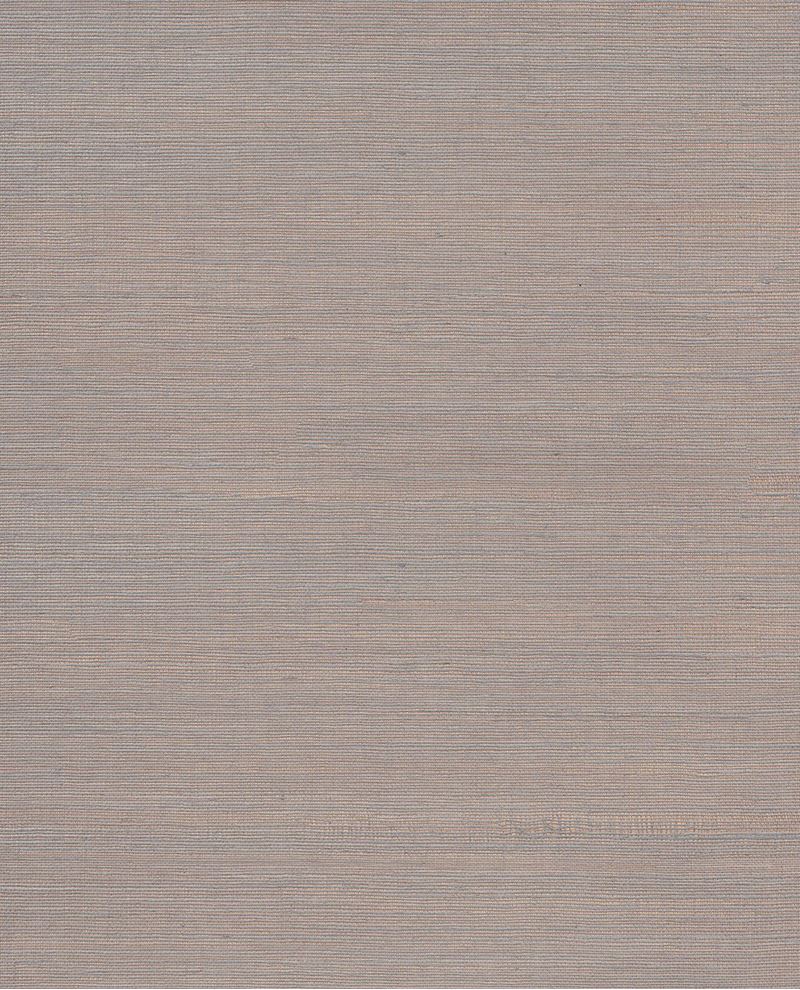 Fine Sisal II wallpaper by Eijffinger, flat swatch in grey-mauve with horizontal grasscloth sisal weave