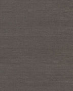 Fine Sisal II wallpaper by Eijffinger, flat swatch in deep espresso taupe with horizontal grasscloth texture
