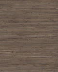 Coarse Reed grasscloth wallpaper by Eijffinger, flat swatch in deep taupe-brown with fine horizontal reed weave