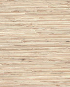 Fine Arrowroot grasscloth wallpaper by Eijffinger, flat swatch in soft sandy beige with fine woven arrowroot texture