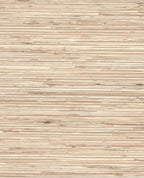 Fine Arrowroot grasscloth wallpaper by Eijffinger, flat swatch in soft sandy beige with fine woven arrowroot texture