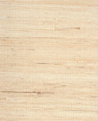 Fine Arrowroot grasscloth wallpaper by Eijffinger, flat swatch in pale blush-cream with delicate woven grid