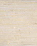 Fine Arrowroot grasscloth wallpaper by Eijffinger, flat swatch in creamy white with faint golden arrowroot strands