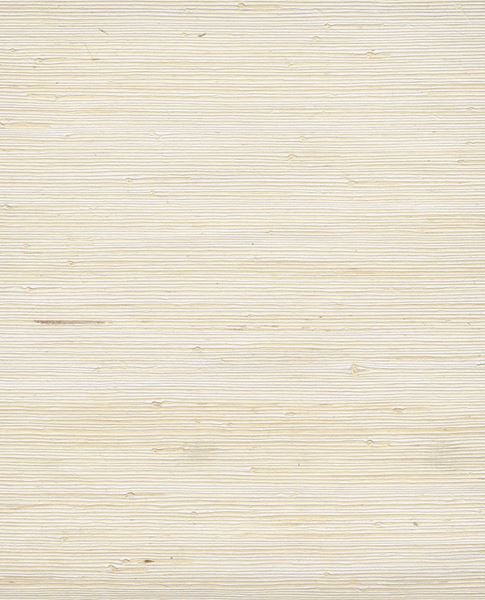 Fine Arrowroot grasscloth wallpaper by Eijffinger, flat swatch in soft ivory with fine pale horizontal weave