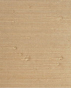 Fine Arrowroot grasscloth wallpaper by Eijffinger, flat swatch in warm wheat-tan with tightly woven arrowroot texture