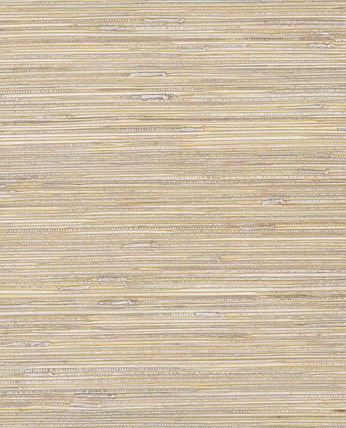 Tonal Reed grasscloth wallpaper by Eijffinger, flat swatch in pale wheat-beige with fine horizontal reed strands