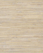 Tonal Reed grasscloth wallpaper by Eijffinger, flat swatch in pale wheat-beige with fine horizontal reed strands