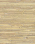Tonal Reed grasscloth wallpaper by Eijffinger, flat swatch in warm golden straw with natural reed variation