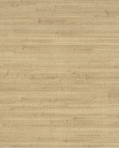 Fine Sisal II wallpaper by Eijffinger, flat swatch in natural straw beige with horizontal sisal weave