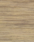Knotted Grasscloth wallpaper by Eijffinger, flat swatch in warm tan and aubergine with knotted horizontal grass weave