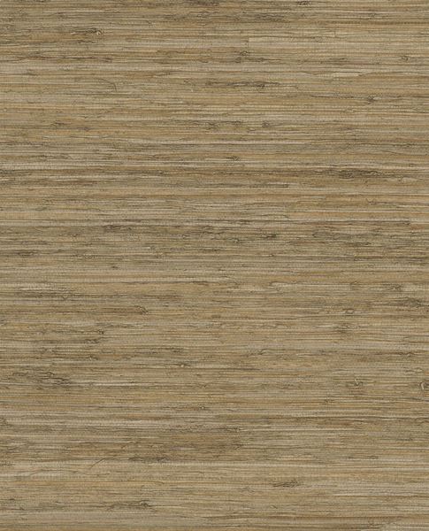 Fine Sisal II wallpaper by Eijffinger, flat swatch in olive-brown khaki natural sisal grasscloth