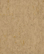 Cork wallpaper by Eijffinger, flat swatch of natural cork texture in warm golden tan with flecked grain detail