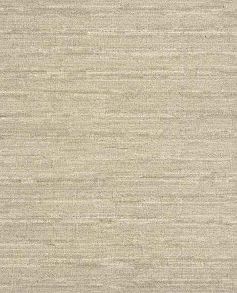 Silk Weave wallpaper by Eijffinger, flat swatch of finely woven grasscloth-style silk in warm neutral beige