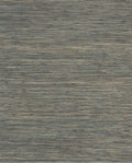 Tonal Sisal wallpaper by Eijffinger, flat swatch of horizontal sisal grasscloth in mixed grey-green, teal and tan striations