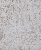 Cork wallpaper by Eijffinger, flat swatch in pale grey-white with soft amber cork flecks and natural grain
