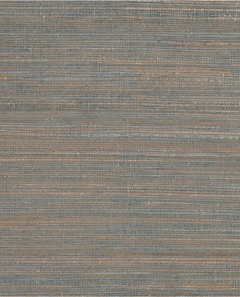 Silk Weave wallpaper by Eijffinger, woven silk texture blending teal-blue and warm tan threads