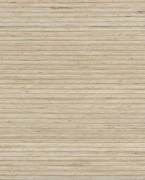 Bamboo Reed grasscloth wallpaper by Eijffinger, flat swatch in pale oatmeal-beige with fine horizontal reed