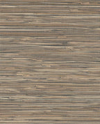 Natural Grass wallpaper by Eijffinger, grasscloth swatch in dark navy-charcoal with contrasting tan reeds