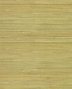 Fine Reed grasscloth wallpaper by Eijffinger, flat swatch of horizontal olive-green and straw reed weave
