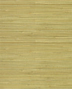 Fine Reed grasscloth wallpaper by Eijffinger, flat swatch of horizontal olive-green and straw reed weave
