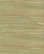Fine Sisal wallpaper by Eijffinger, sisal weave blending sage green with coral and tan threads