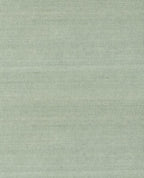Coarse Weave grasscloth wallpaper by Eijffinger, flat swatch in pale sage-green woven texture