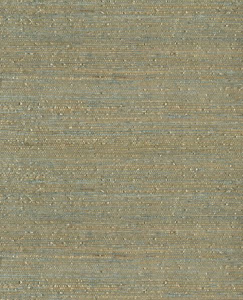 Fine Reed grasscloth wallpaper by Eijffinger, textured swatch in mottled taupe and aqua natural reed