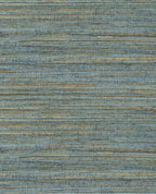 Fine Reed grasscloth wallpaper by Eijffinger, swatch of variegated teal, blue and amber woven reed
