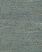 Knotted Jute grasscloth wallpaper by Eijffinger, swatch in soft teal-grey jute with amber threads