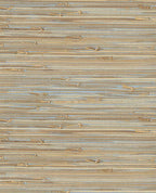 Coarse Weave grasscloth wallpaper by Eijffinger, close-up swatch in sandy beige and pale blue chunky reed