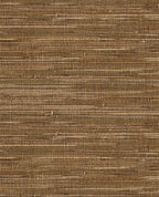 Knotted Jute grasscloth wallpaper by Eijffinger, close-up swatch in rich chestnut-brown knotted jute