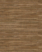 Knotted Jute grasscloth wallpaper by Eijffinger, close-up swatch in rich chestnut-brown knotted jute