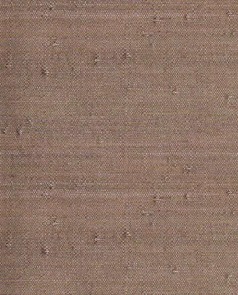 Paper Weave wallpaper by Eijffinger, flat swatch of natural woven paper texture in warm taupe brown with subtle pale flecks.