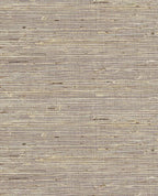 Fine Sisal wallpaper by Eijffinger, sisal grasscloth swatch in heathered mauve-grey