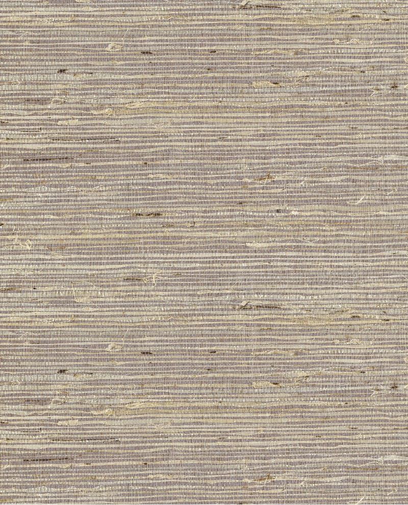 Fine Sisal wallpaper by Eijffinger, sisal grasscloth swatch in heathered mauve-grey