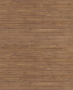 Fine Sisal wallpaper by Eijffinger, sisal grasscloth swatch in rich chestnut brown