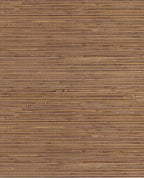 Fine Sisal wallpaper by Eijffinger, sisal grasscloth swatch in rich chestnut brown