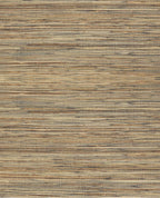 Knotted Jute grasscloth wallpaper by Eijffinger, flat swatch in caramel and walnut-brown woven jute