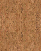Natural Cork wallpaper by Eijffinger, flat swatch of real cork texture in warm honey tan with flecked bark grain.