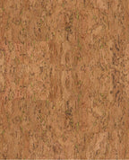 Natural Cork wallpaper by Eijffinger, flat swatch of real cork texture in warm honey tan with flecked bark grain.